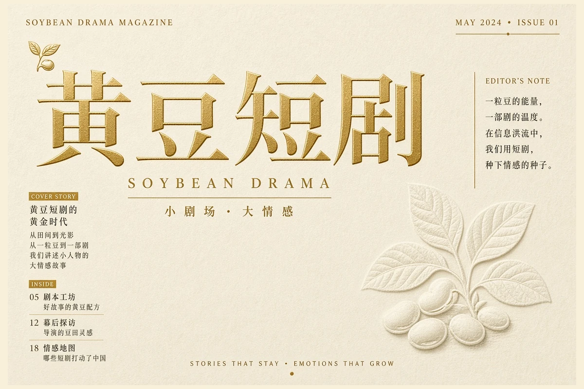 黄豆短剧品牌与短剧阅读理念图